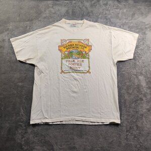 Vintage Y2k Sierra Nevada Brewing Pale Ale Porter Beer Shirt Mens XL White